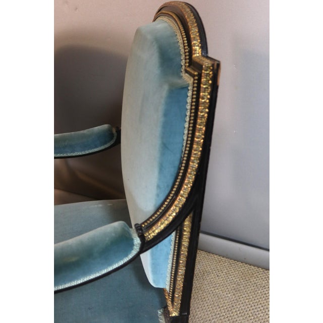 Napoleon III Painted Wood Living Room Set, 1800s, Set of 5 For Sale - Image 4 of 16