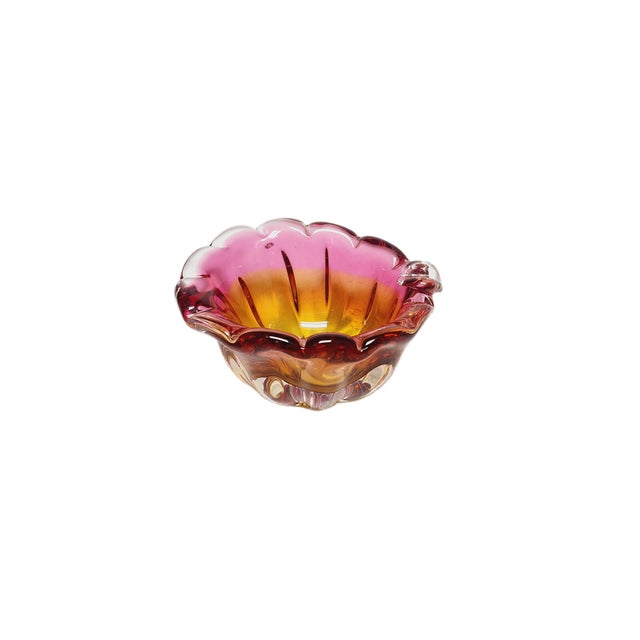 1960s Decorative Bowl by J. Hospodka for Chribska Glassworks, Czechoslovakia, 1960s For Sale - Image 5 of 14