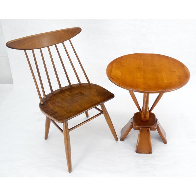 Wood Solid Maple Colonial Style Round Center Table Gueridon MINT For Sale - Image 7 of 10