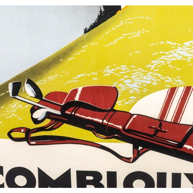 1920s Pierre Commarmond Combloux Golf Travel Poster For Sale - Image 5 of 9