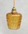 Metal Mid-Century Modern French Amber Bubble Glass Pendant Lights, 1960s, Set of 5 For Sale - Image 7 of 8