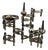 Mid-Century Modern Nickel-Plated Modular Candleholder Set from Stoff & Nagel, 1950s, Set of 19 For Sale