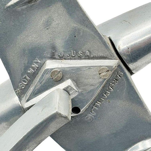 1980s Art Deco Machined Age Aluminum Fighter Airplane Table Lamp by Sarsaparilla For Sale - Image 14 of 15