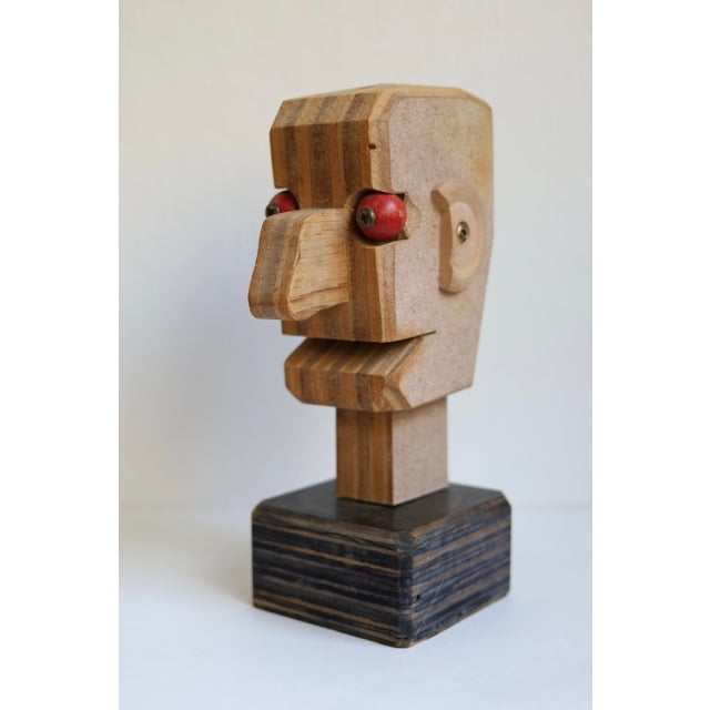 Mid Century Folk Art Plywood Sculpture Whimsical Man For Sale - Image 10 of 10