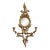 Vintage Ornate Syroco Sconce With Concave Mirror For Sale