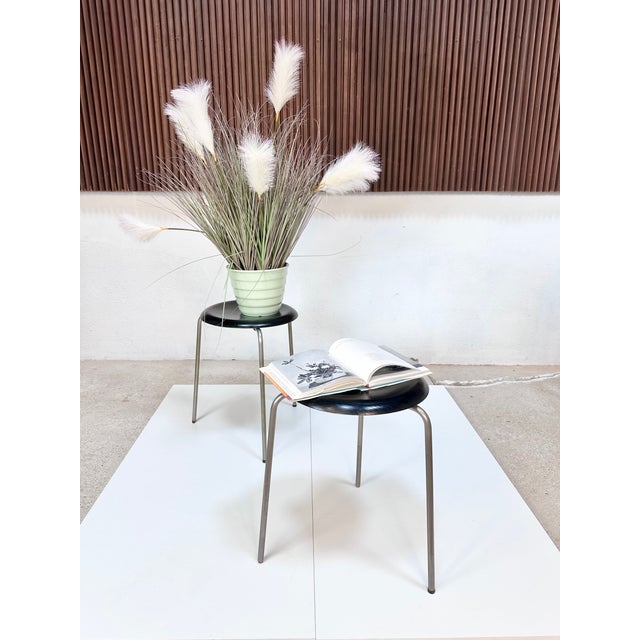 Black Dot Model 3170 Stools by Arne Jacobsen for Fritz Hansen, Denmark, 1960s, Set of 2 For Sale - Image 18 of 18