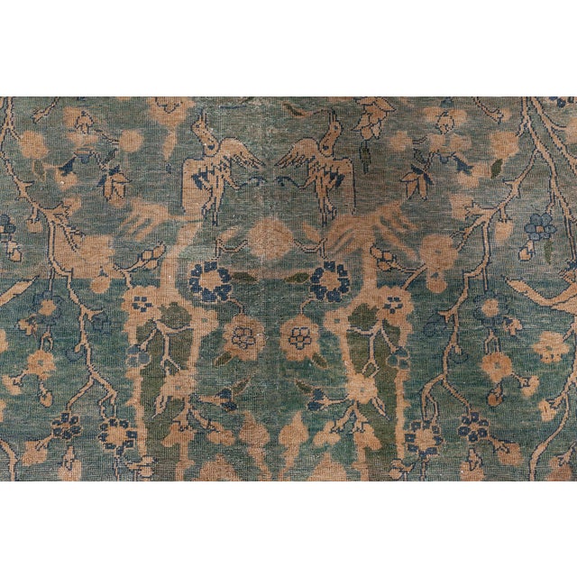 Textile Fine Antique Indian Handmade Wool Rug For Sale - Image 7 of 9