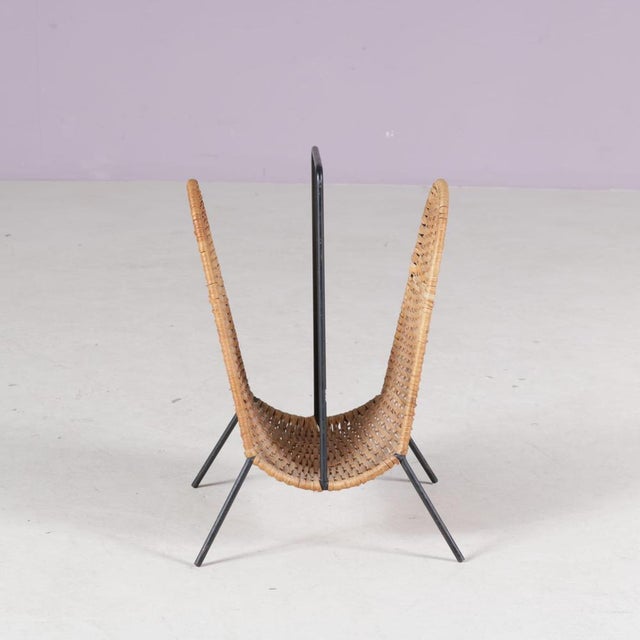 Carl Auböck Magazine Holder attributed to Carl Auböck, Denmark, 1950s For Sale - Image 4 of 9