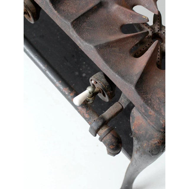 Metal Antique Cast Iron Stove For Sale - Image 7 of 13