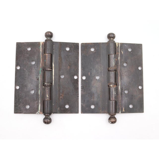 These ball bearing door hinges are made of brushed steel with ball tips, five knuckles, and a staggered hole pattern. The...