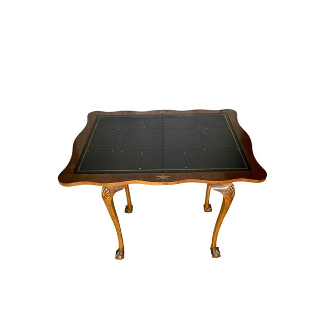 George ii style walnut fold-over card table, georgian revival piece dating from the early 20th century, circa 1920–1930....