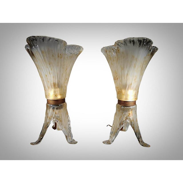 Murano Glass Table Lamps, 1970s, Set of 2 For Sale - Image 14 of 18