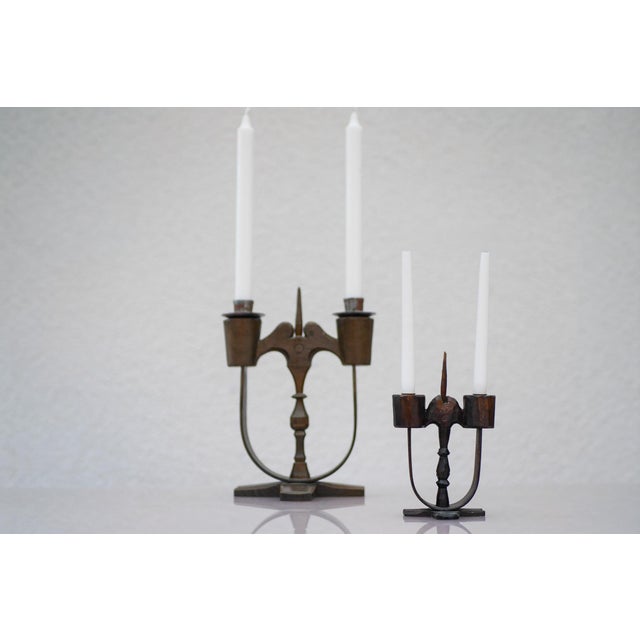 Swedish Wooden Candleolders from Taserud, 1955, Set of 2 For Sale - Image 12 of 17