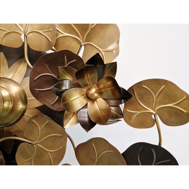 Metal Hollywood Regency Style Brass Ceiling Light from Maison Jansen, 1970s For Sale - Image 7 of 13