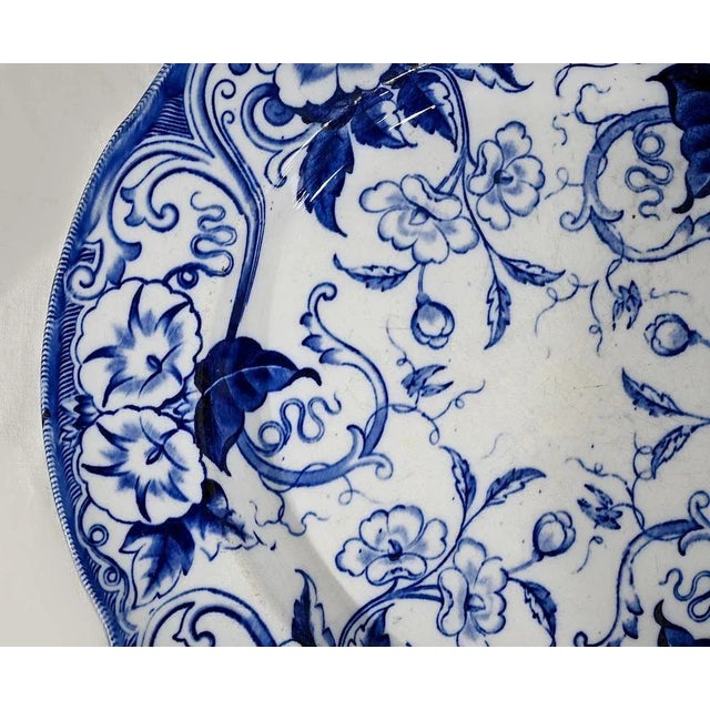 Large Art Nouveau Dish in Earthenware, 1890 For Sale - Image 4 of 10