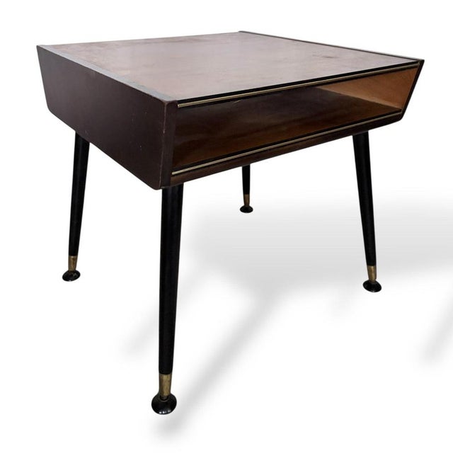 Vintage Atomic Teak Bedside Table, 1960s For Sale - Image 6 of 9
