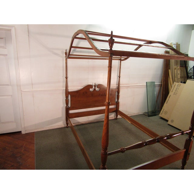 Ethan Allen Solid Maple Full Size Canopy Bed Chairish