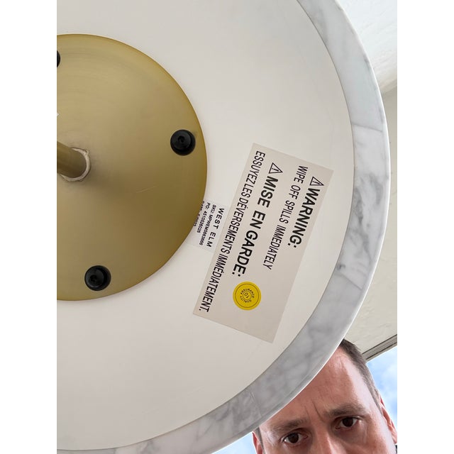 Stone West Elm Maisie Side Table For Sale - Image 7 of 12