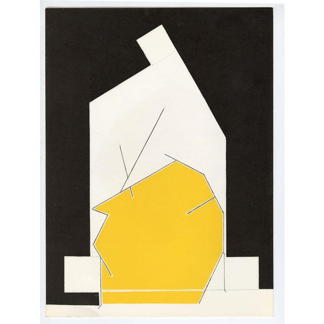 Vintage Untitled Pablo Palazuelo Lithograph, Circa 1970 (Yellow/Blk)This lithograph comes from the long running French Art...