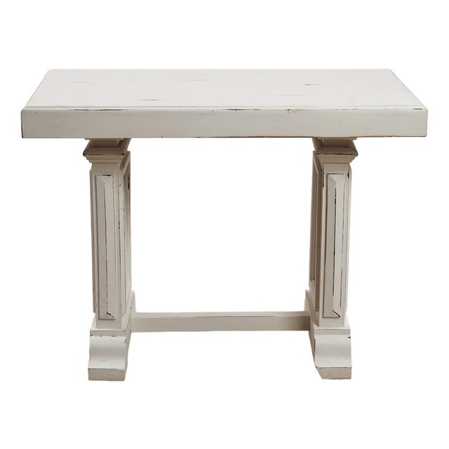 Vintage Wihte Console Table For Sale