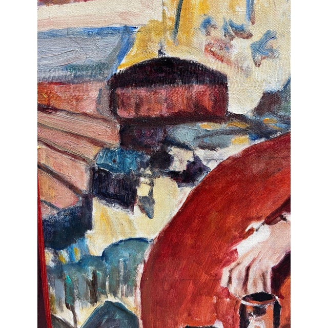 Brick Red 1912 Oil Painting Verjaardagsbloemen (Birthday Bouquet), Signed For Sale - Image 8 of 11
