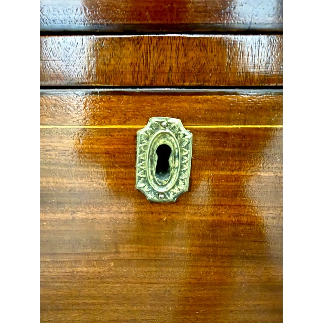 Early 19th Century American Federal Period Mahogany Secretary Chest With Eagle Inlay, New England For Sale - Image 11 of 17