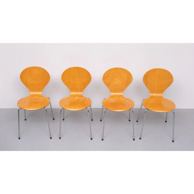 Rondo Chairs in Beech Plywood, Denmark, 1990s, Set of 4 For Sale - Image 4 of 10