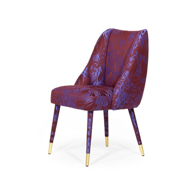 Figueroa Dining Chair in Damasks & Lampas Fabric from Insidherland For Sale - Image 15 of 15