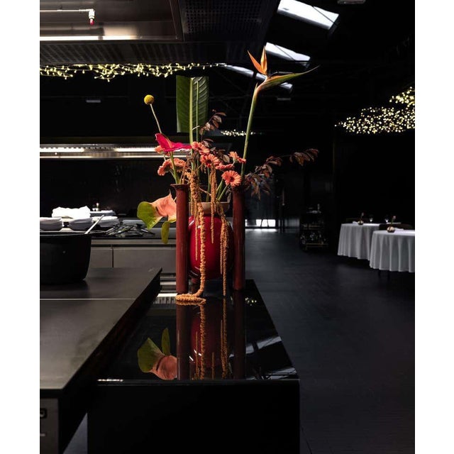 Ceramic Set of 3 Contemporary Decor Glazed Ceramic Explorer Vase Collection For Sale - Image 7 of 11