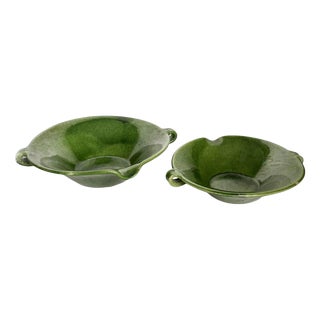 Glazed Ceramic Bowls, France, 1960s, Set of 2 For Sale