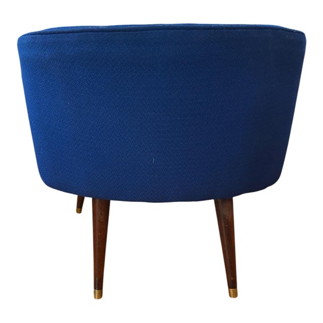 Mid-Century Modern Bright Blue Mid Century Lounge Chair For Sale - Image 3 of 7