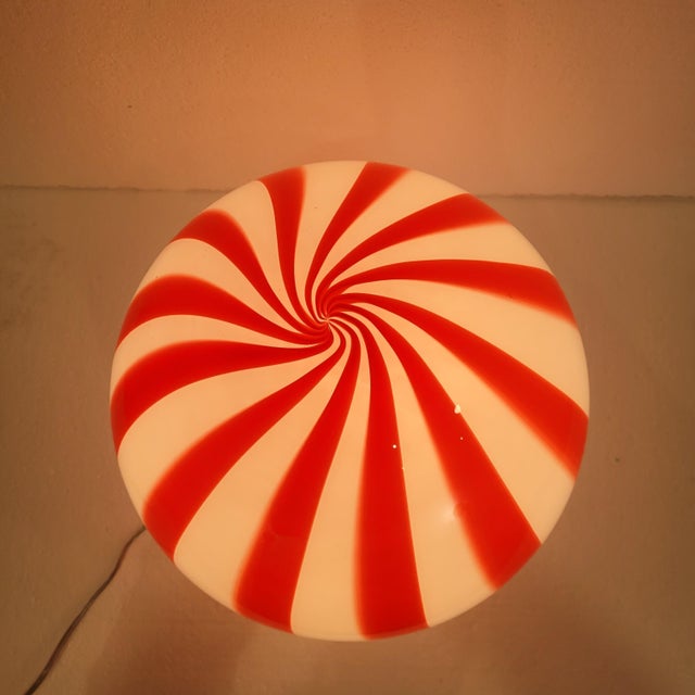 Table Lamp with Blown Glass Globe, 1980s For Sale - Image 11 of 18