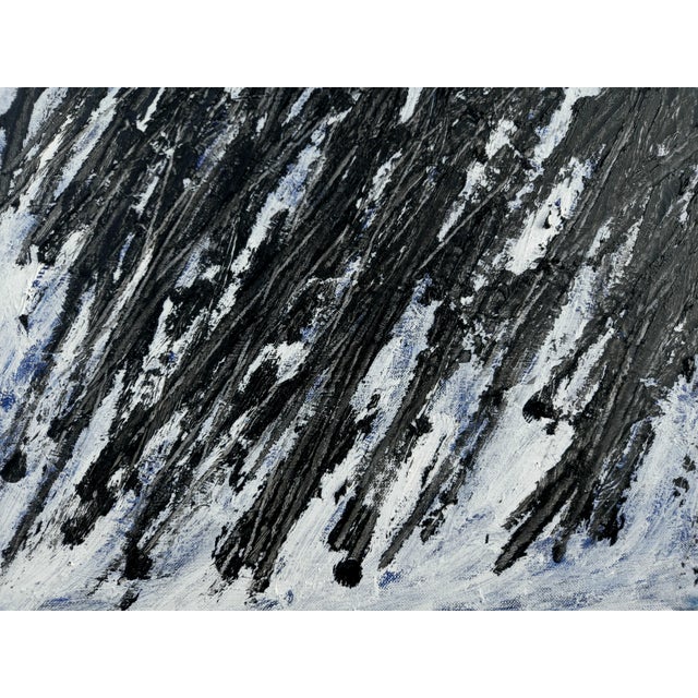 Paper 25.5" by 19.6" - Cy Twombly Inspired Abstract Original Oil Painting, Unframed For Sale - Image 7 of 8