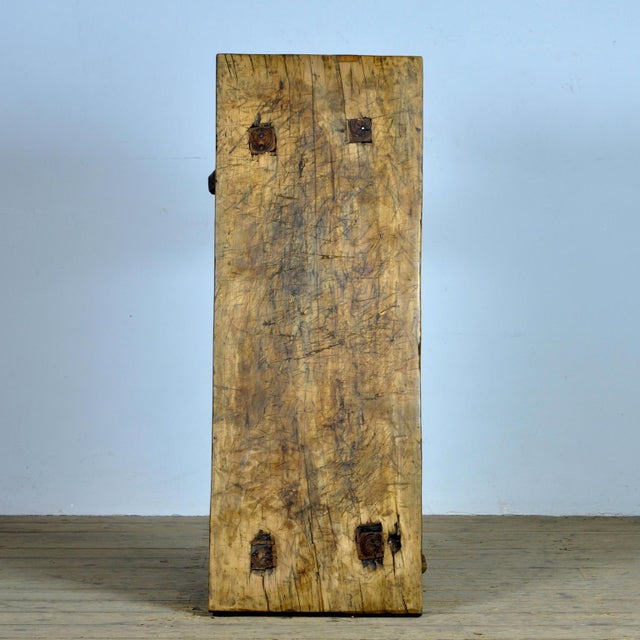 Vintage Oak Butchers Farmtable, 1935 For Sale - Image 10 of 12