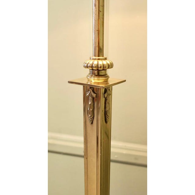 Vintage Telescopic Brass Floor Lamp, 1930 For Sale - Image 4 of 7