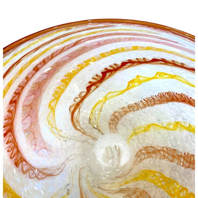 Murano Late 20th Century Pizichillo Gordon Art Glass Bowl Swirl San Francisco Bay Area Oakland Decor For Sale - Image 4 of 11