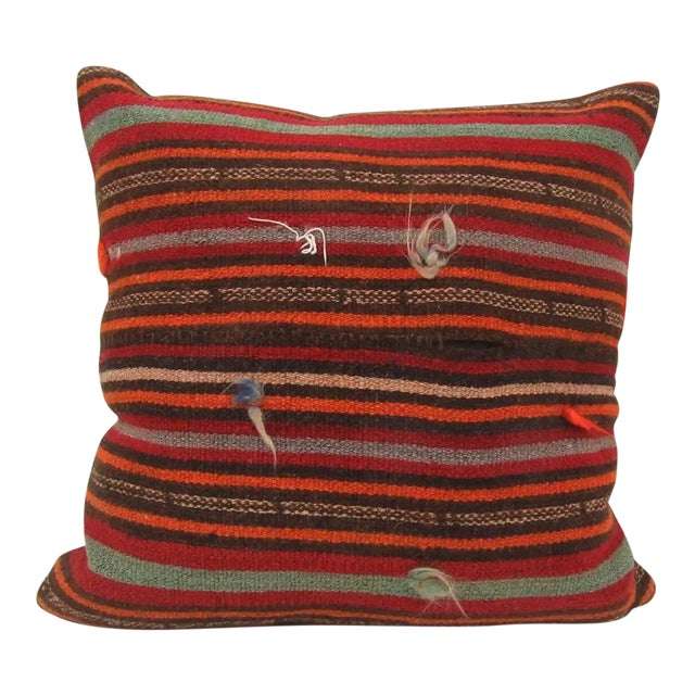 Handmade Turkish Kilim Pillow Cover For Sale