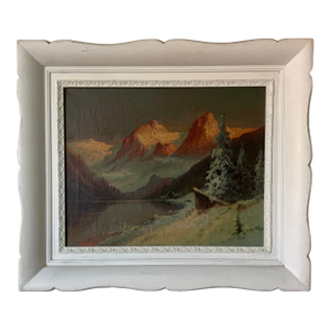 Frank Wallis (American 1897 - 1934) – Impressionist Mountain Landscape Oil Paint on Canvas, Framed