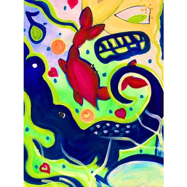 Not Yet Made - Made To Order Louis Armstrong, "Love, Baby Love" Giclee, Canvad Print, New Orleans Louisiana Painting Giclee by Mina Zavala Lanzas, Hand Embellished and Texturized For Sale - Image 5 of 6