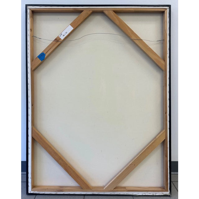 Wood “Untitled” Acrylic Portrait on Canvas Portrait Painting by Judy Gittelsohn - For Sale - Image 7 of 7