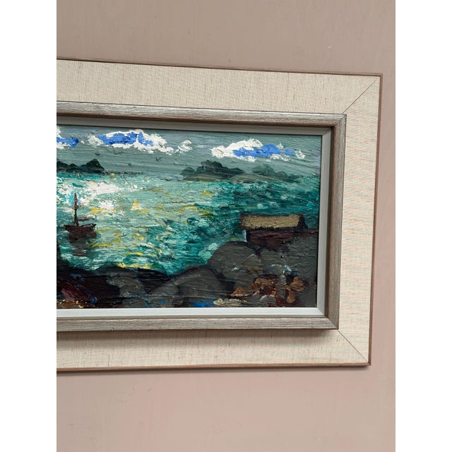 Bertil Wahlberg, Coastal Village, 1950s, Oil on Canvas, Framed For Sale - Image 8 of 18