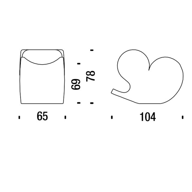 Moroso Soft Heart Lounge Chair, Rocking, Red, Ron Arad for Moroso, Italy, 1991. For Sale - Image 4 of 8