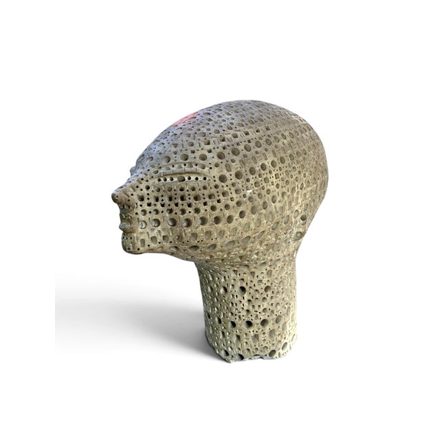 Created in 1987, this signed terracotta head by Russian-American artist Alexander Ney (1939–2023) is distinguished by the...