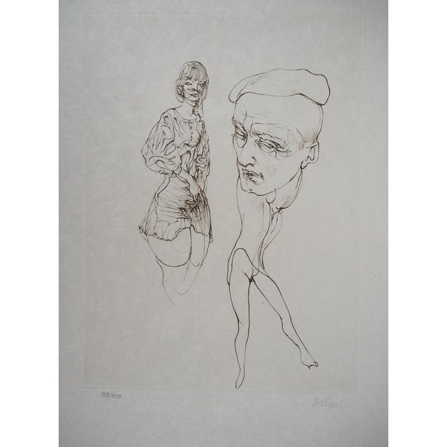 Hans Bellmer, Observateur et observée, 20th-Century, Original Engraving For Sale - Image 8 of 8