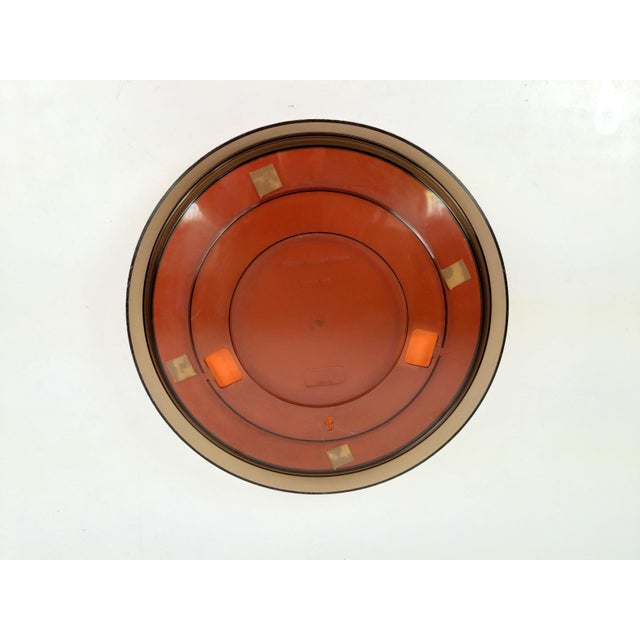 Vintage Round Smoked Brown Acrylic Mirror from Gilac, France, 1970s For Sale - Image 6 of 8