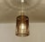 Vintage Limburg Pendant Light, tint glass shade mounted on a brass structure , large brass finial and knoby glass holders....