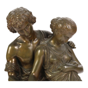 Mathurin Moreau Eurydice & Orpheus Bronze Statue