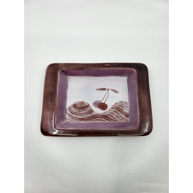 Mid-Century Modern Vintage Ceramic Trinket Tray from Cloutier Brothers, France, 1950 For Sale - Image 3 of 11