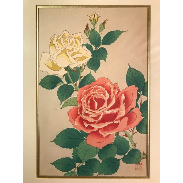 ①ビンテージ！ArakiKoji の肉筆絵画 コスモス　1991年　サイン入 90年代 ビンテージ 荒木幸史 KOJI コスモス画家 直筆画 絵画