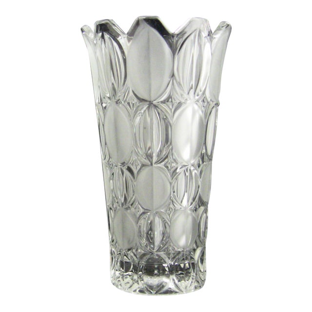 Frosted Lead Crystal Vase Chairish